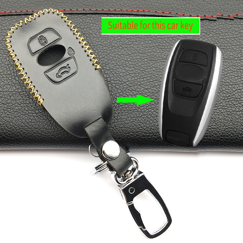 ٷ BRZ XV  Ž  ڵ  ̽    Ű ü  Ȧ ̽ 3 ư ڵ Ű /Genuine Leather Keychain Ring Holder Case  For Subaru BRZ XV Forester Legacy